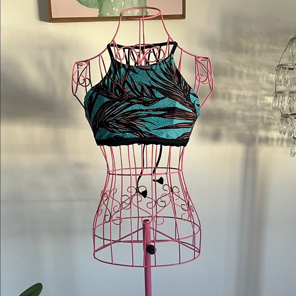 lululemon athletica Black and Teal Bikini Top